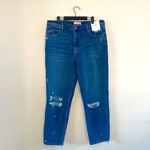 Abercrombie "The Mom" High Rise Distressed Jeans